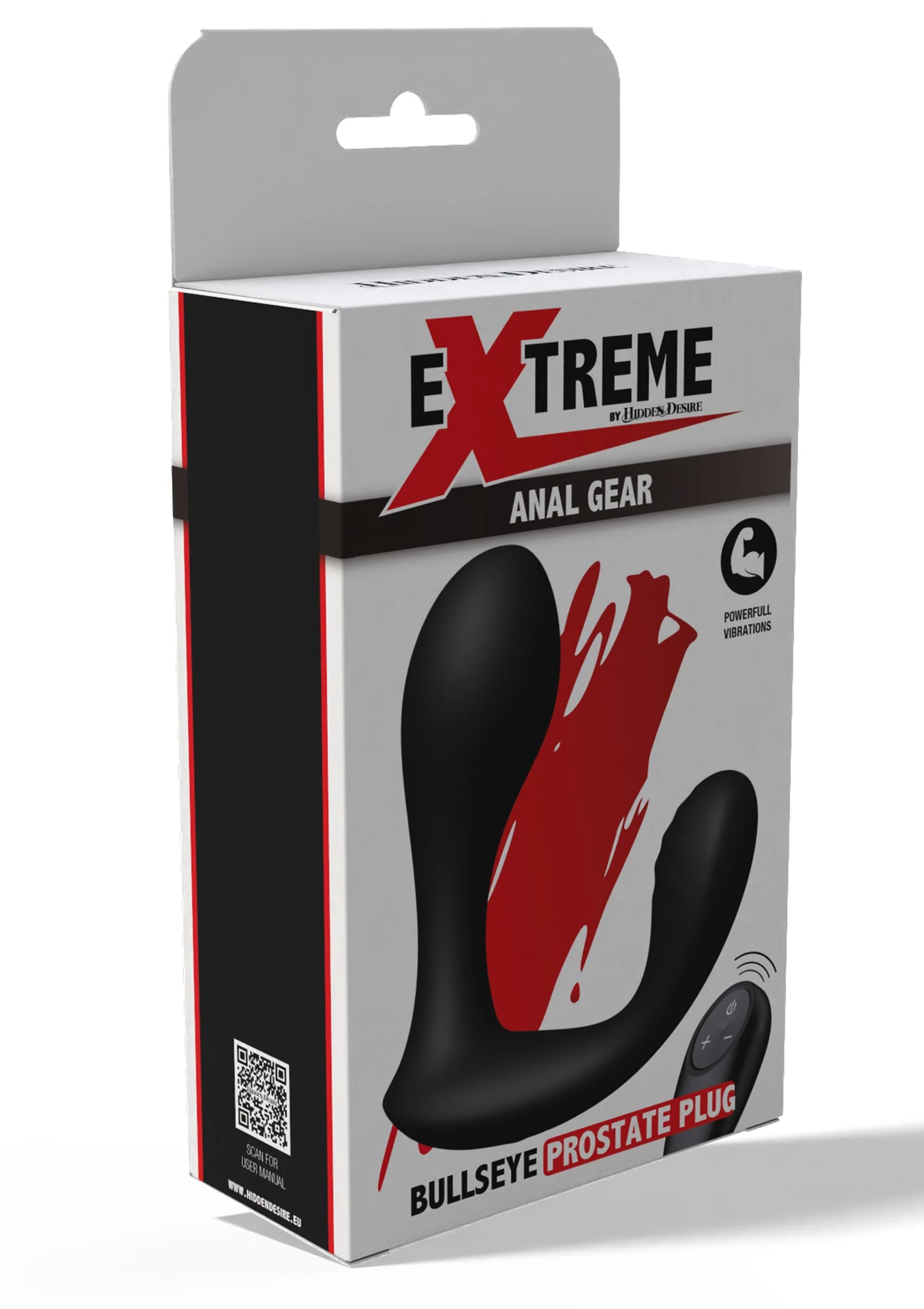 Doos van zwarte anale plug 'Bullshead Prostate Plug' uit EXTREME Anal Gear