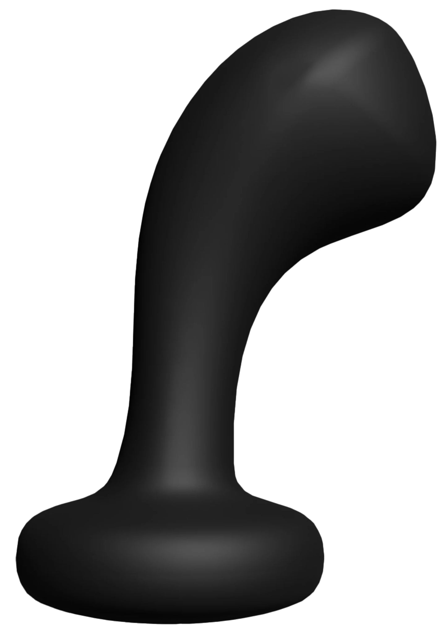 Zwarte anale plug met afgeronde voet en brede top