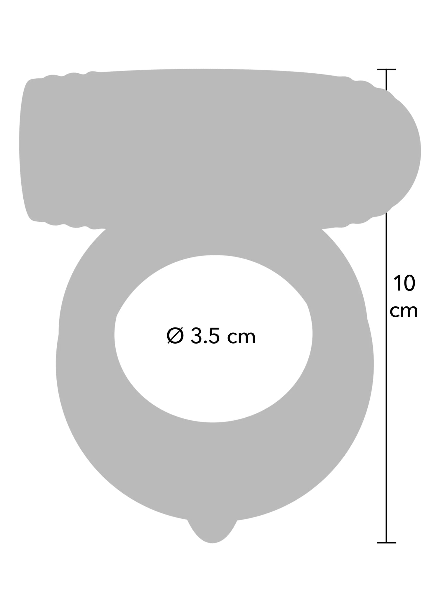Afmetingenschets: penisring met Ø 3,5 cm