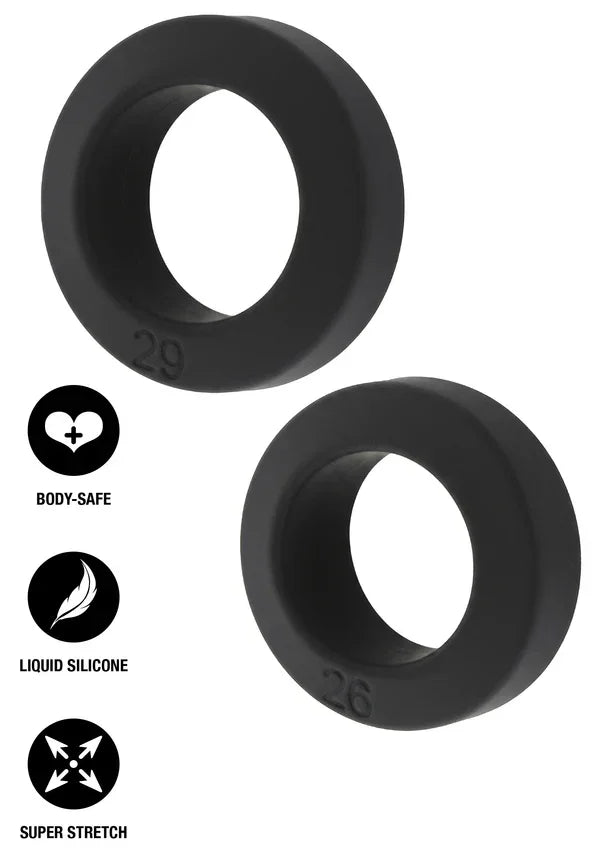 Double Stackers C-Rings 2 Pcs Set by Hiden Desire