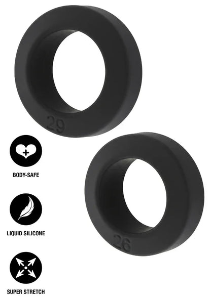 Double Stackers C-Rings 2 Pcs Set by Hiden Desire