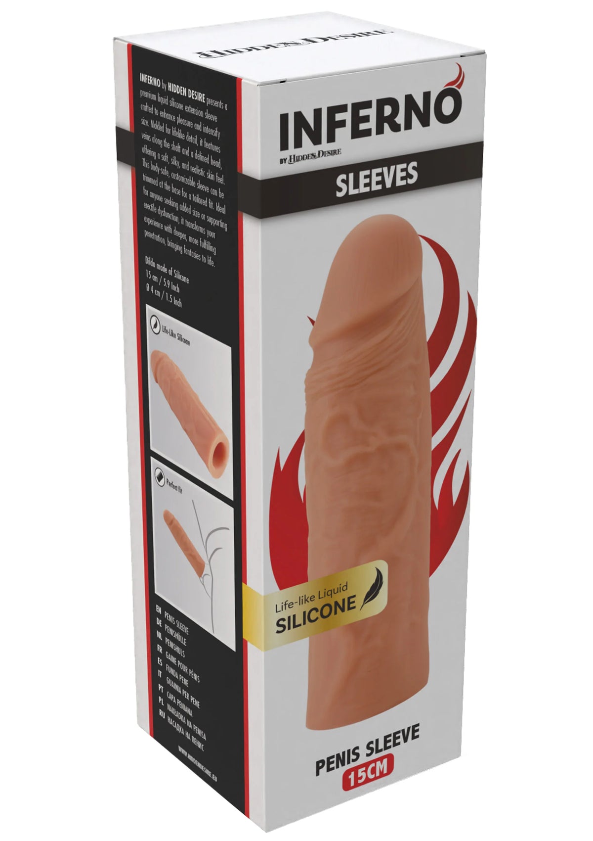 Bestel: Penis Sleeve Liquid Silicone 15 cm by Hidden Desire - bij Happytoys: de erotische sex webshop | liever Happy dan Easy ⭐⭐⭐⭐⭐