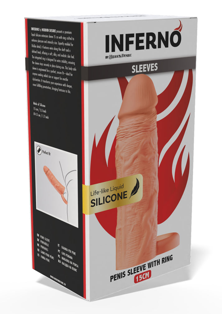 Penishülle aus Flüssigsilikon 15 cm