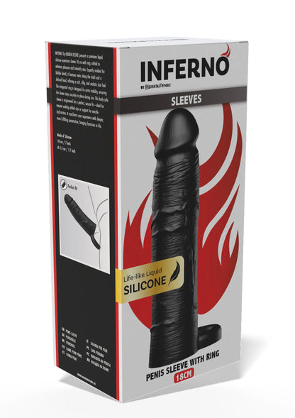 Bestel: Penis Sleeve Liquid Silicone Ring 18 cm - bij Happytoys: de erotische sex webshop | liever Happy dan Easy ⭐⭐⭐⭐⭐