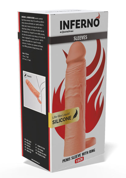 Bestel: Penis Sleeve Liquid Silicone Ring 18 cm - bij Happytoys: de erotische sex webshop | liever Happy dan Easy ⭐⭐⭐⭐⭐