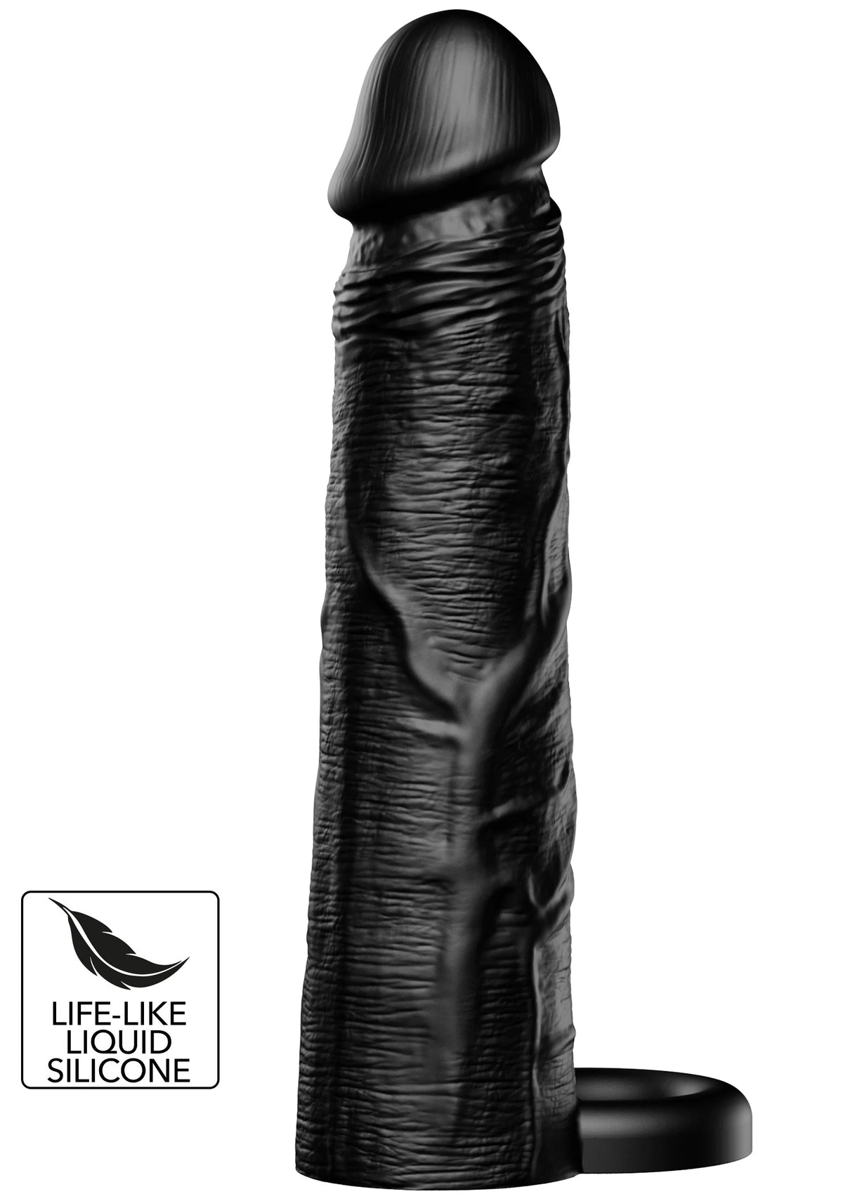 Bestel: Penis Sleeve Liquid Silicone Ring 20 cm - bij Happytoys: de erotische sex webshop | liever Happy dan Easy ⭐⭐⭐⭐⭐ - Default Title - 20728 - BLACK