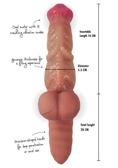 Mutant Rumbler Vibrating Dildo Liquid Silicone by Hidden Desire Inferno
