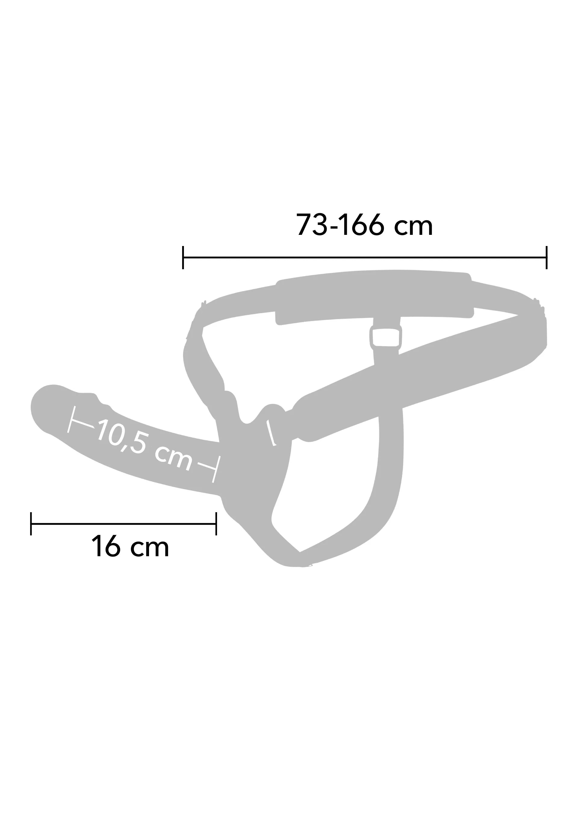 Holle penisstrap met lengte 16 cm en breedte 10,5 cm, verstelbare band
