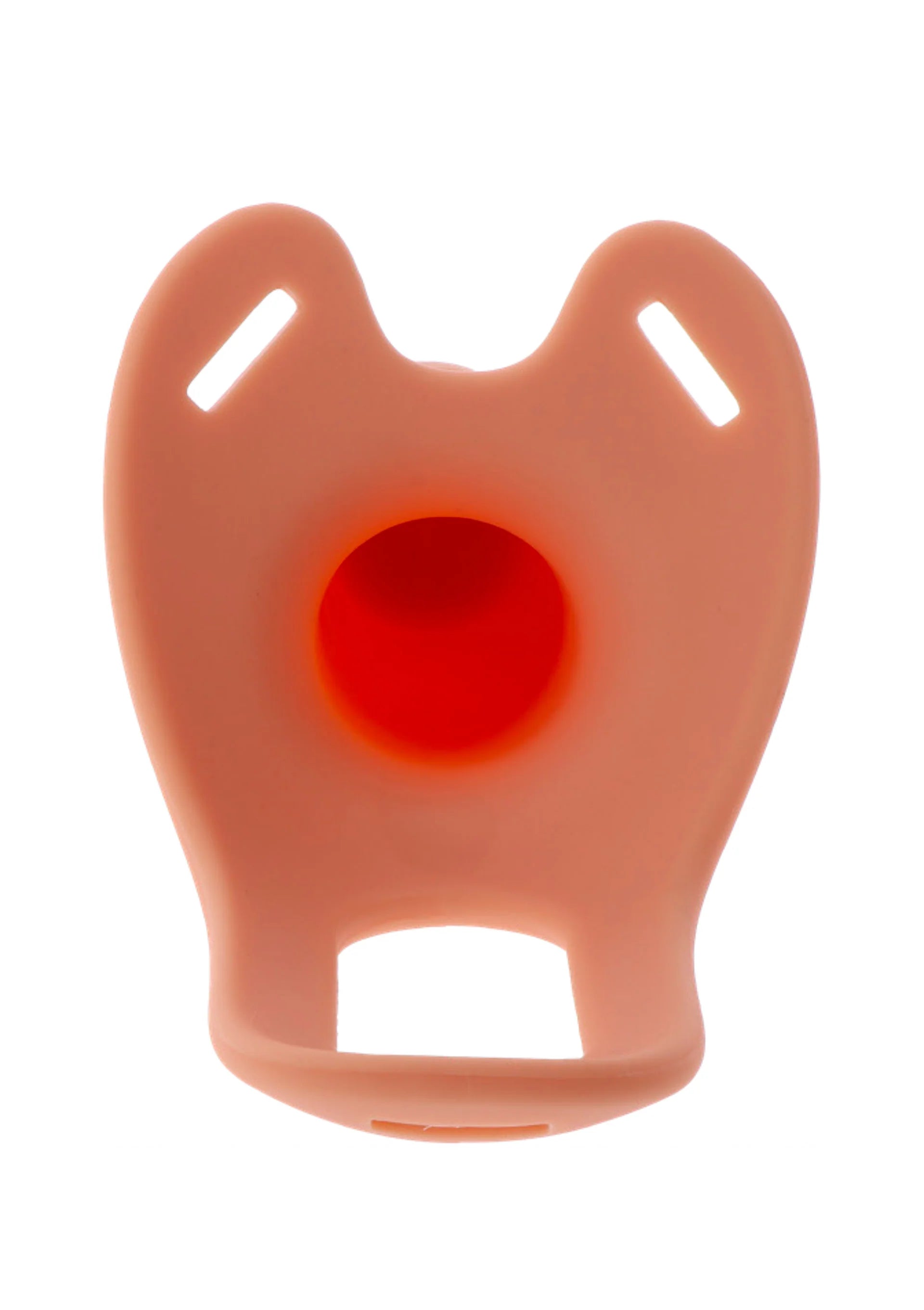 Holle siliconen dildo met openingen en twee lichtvensters