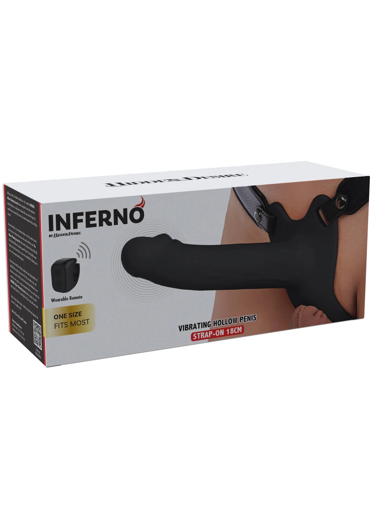 Bestel: Hollow Penis Strapon Vibrating 18cm Skin by Hidden Desire - bij Happytoys: de erotische sex webshop | liever Happy dan Easy ⭐⭐⭐⭐⭐