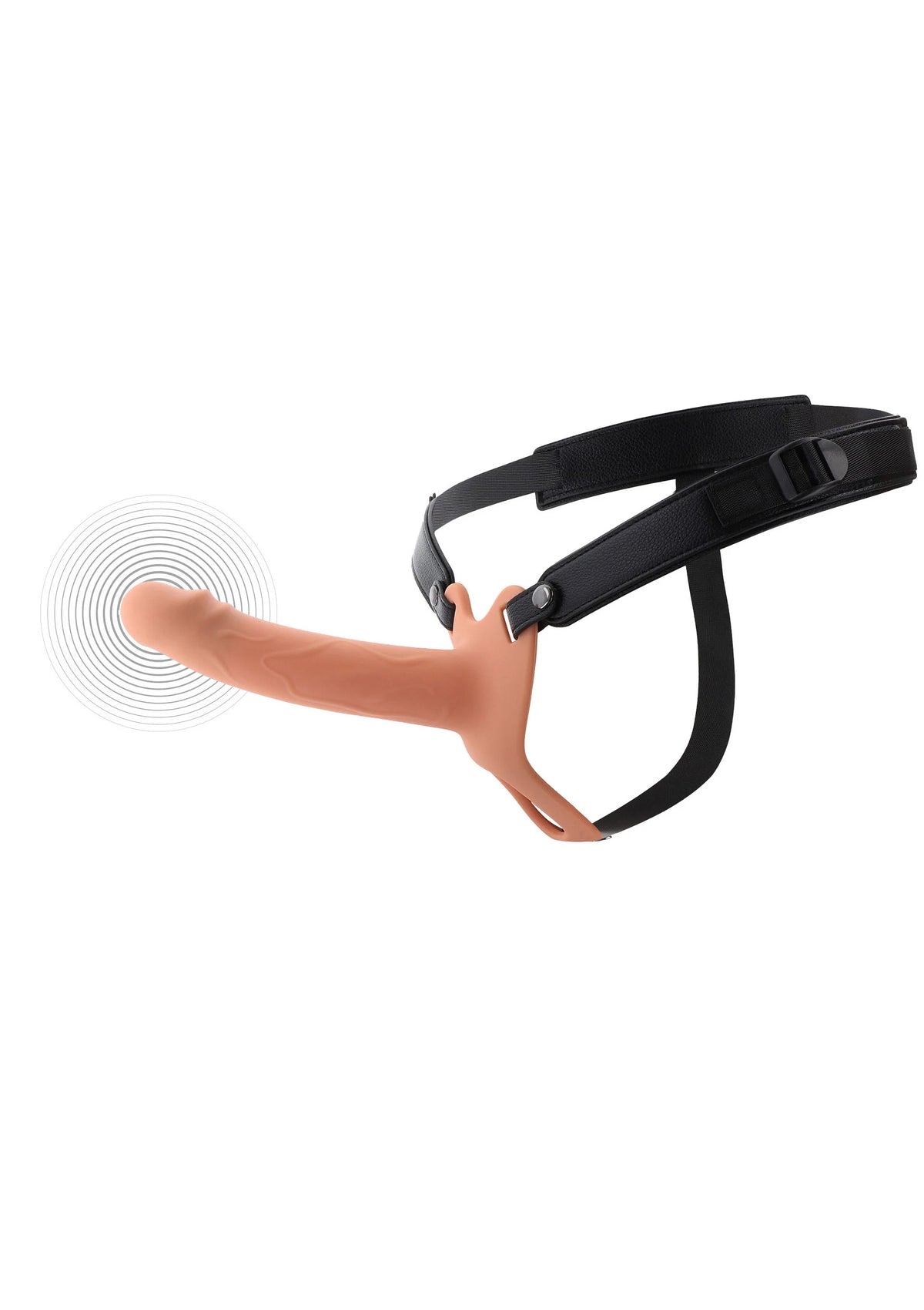 Hollow Penis Strapon Vibrating 18cm Black by Hidden Desire