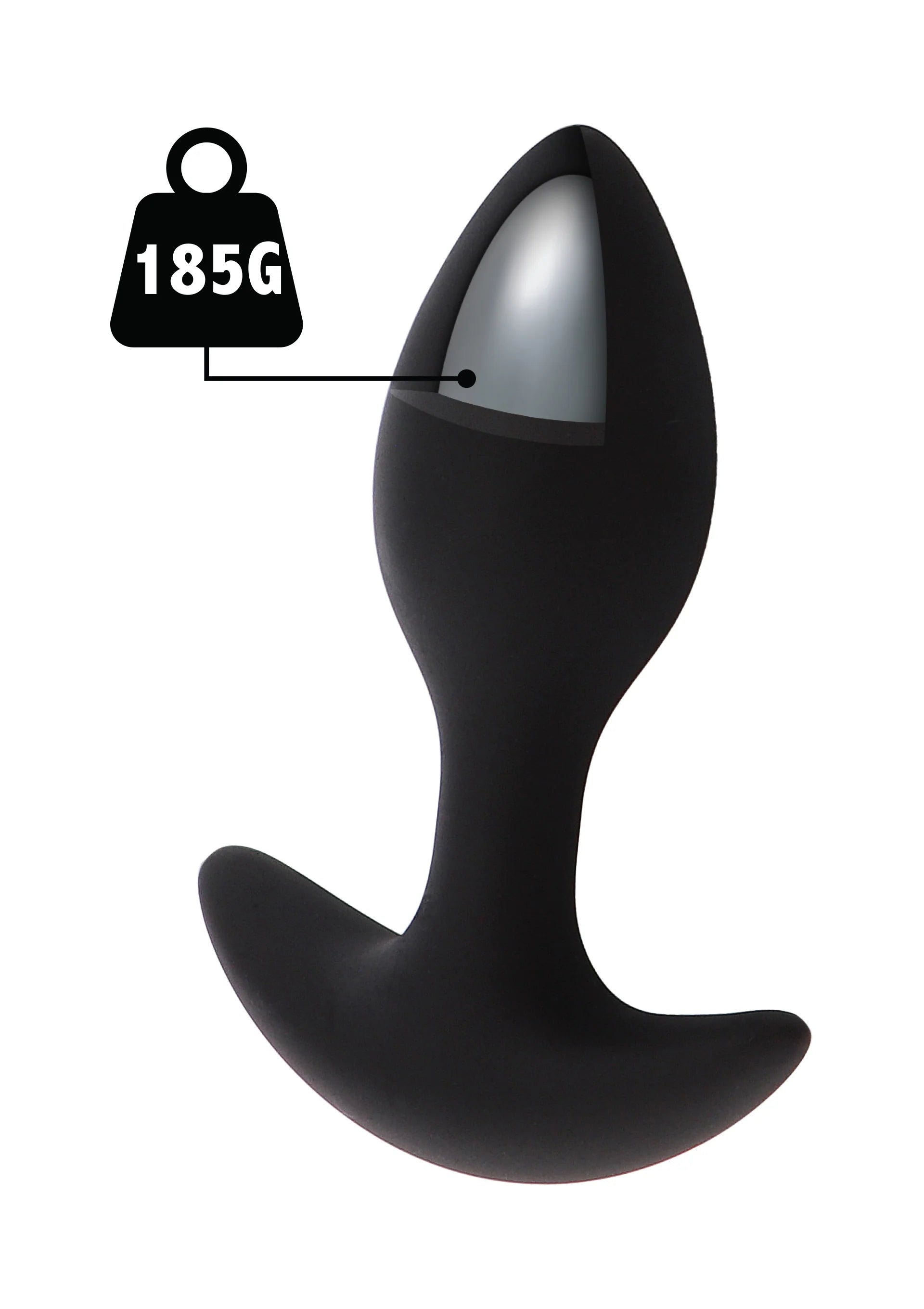 Beste vandaag nog: Weighted Anal Plug 185g by Hidden Desire - bij Happytoys Sexshop: online sex shop for Feeling Happy & Easy 😊 - Default Title - 21231 - BLACK