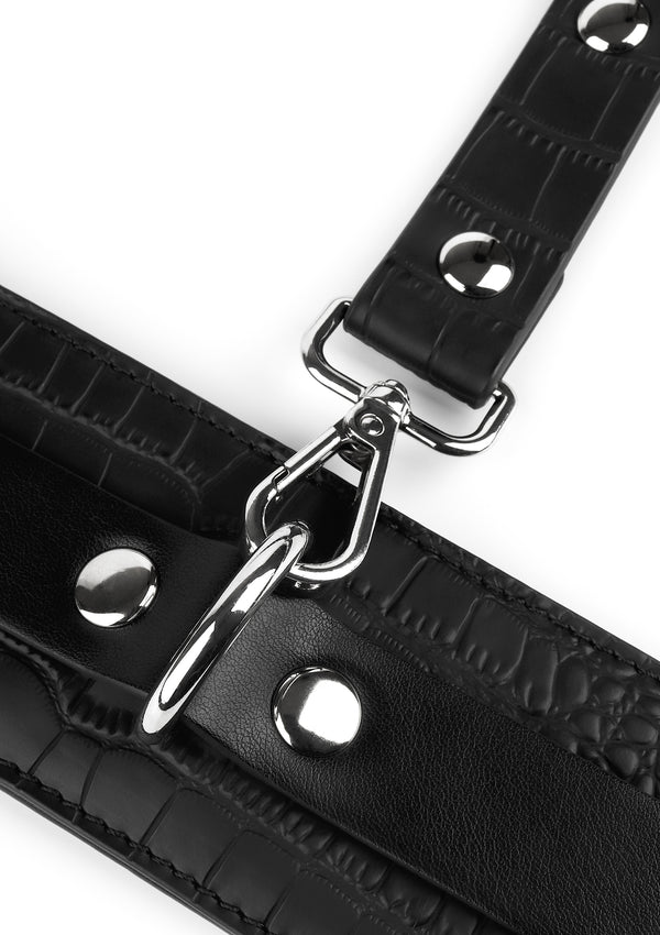 Croc-Embossed Ankle Cuffs by Feros Avanza