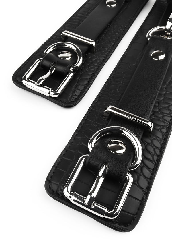 Croc-Embossed Ankle Cuffs by Feros Avanza