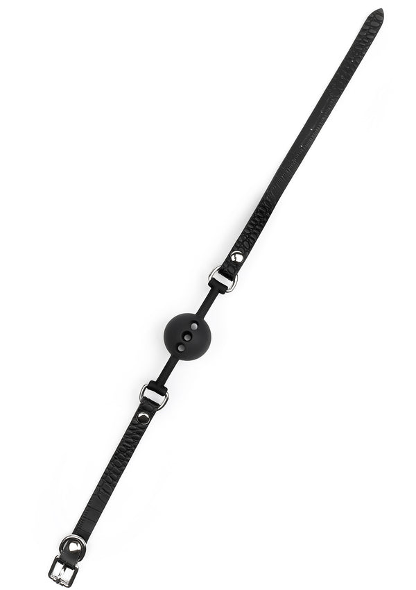 Croc-Embossed Ball Gag by Feros Avanza