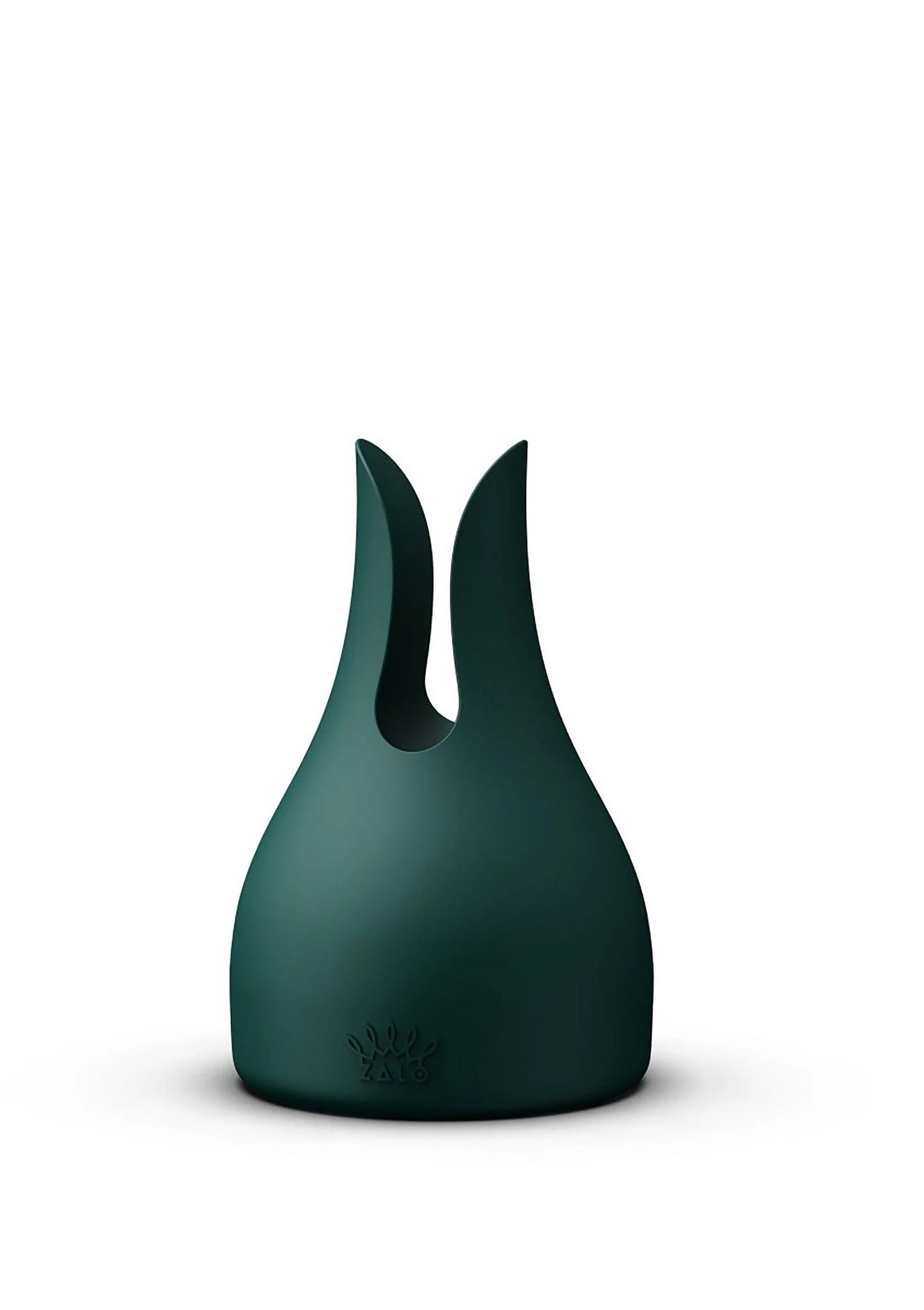 Wandvibrator, teal met druppelvormige kop en dubbele openingen