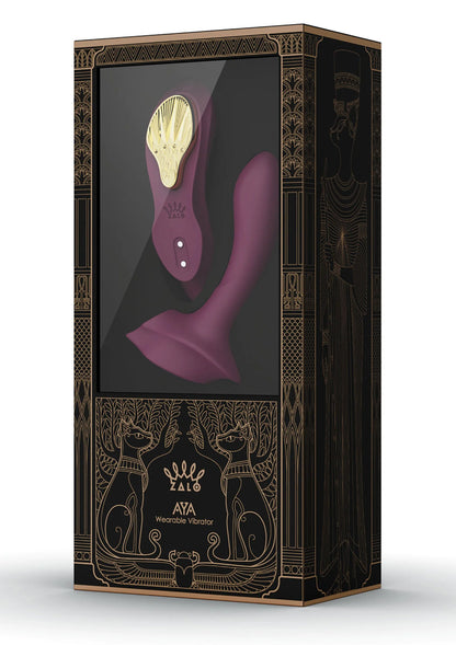Verpakkingsdoos van Zalo Aya draagbare vibrator in goud en paars