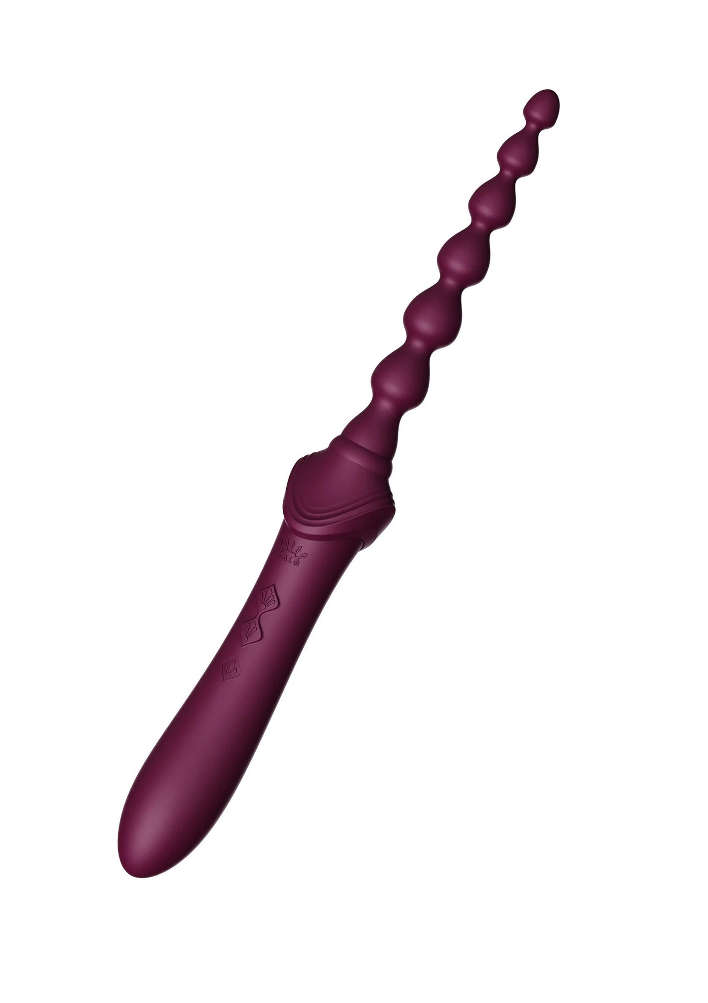 Clitorale vibrator van Zalo in paars met opzetstuk met drie bollen aan de top