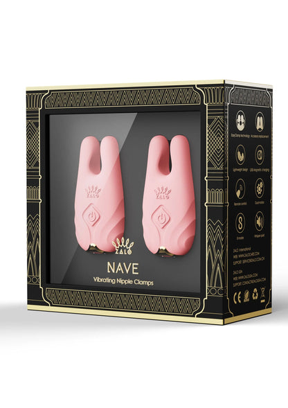 Nave Vibrating Nipple Clamps Pink by Zalo