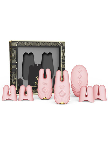 Nave Vibrating Nipple Clamps Pink by Zalo