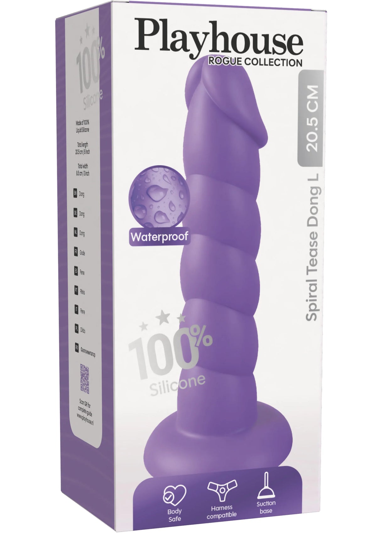 Bestel: Spiral Tease Dong Silicone L by Playhouse Rogue - bij Happytoys.nl, happytoys.be, Happytoys.ae: erotische sex webshop | liever Happy dan Easy ⭐⭐⭐⭐⭐
