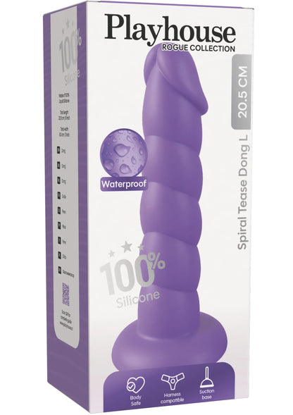 Bestel: Spiral Tease Dong Silicone L by Playhouse Rogue - bij Happytoys.nl, happytoys.be, Happytoys.ae: erotische sex webshop | liever Happy dan Easy ⭐⭐⭐⭐⭐