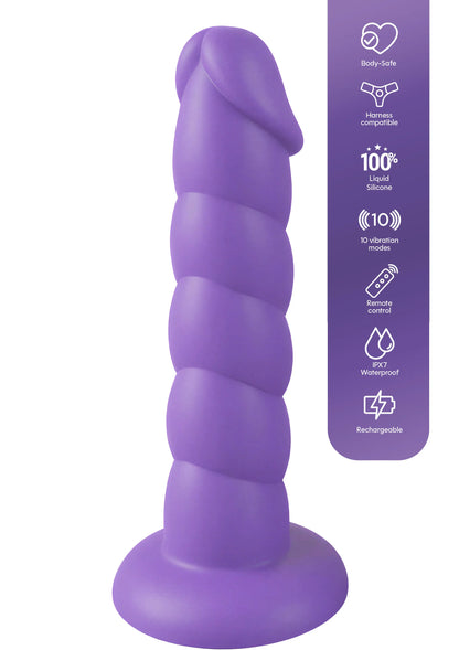 Spiral Tease Vibrating Dong Silicone L by Playhouse Rogue