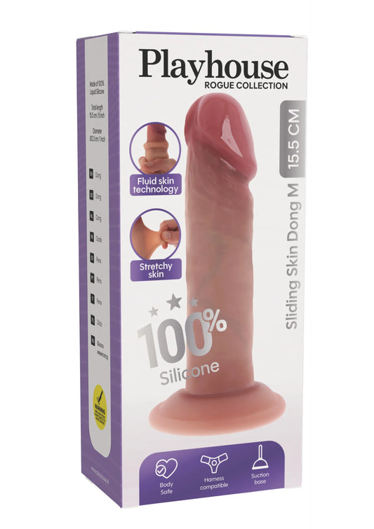 Bestel: Sliding Skin Dong Silicone M by Playhouse Rogue - bij Happytoys.nl, happytoys.be, Happytoys.ae: erotische sex webshop | liever Happy dan Easy ⭐⭐⭐⭐⭐