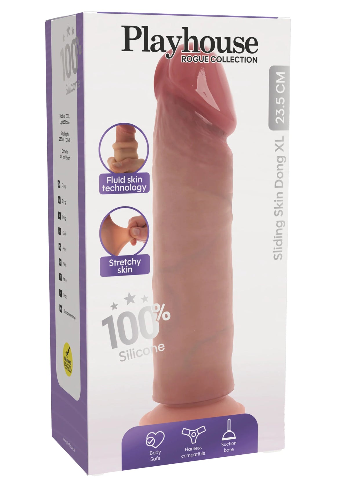 Sliding Skin Dong Silicone XL by Playhouse Rogue