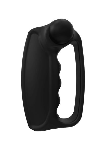 Bathmate handvibe-masturbator met ringvormige greep en ronde kop, zwart