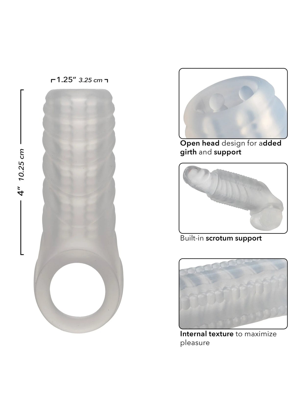 Bestel: Silicone Reversible Sleeve by CalExotics - bij Happytoys: de erotische sex webshop | liever Happy dan Easy ⭐⭐⭐⭐⭐