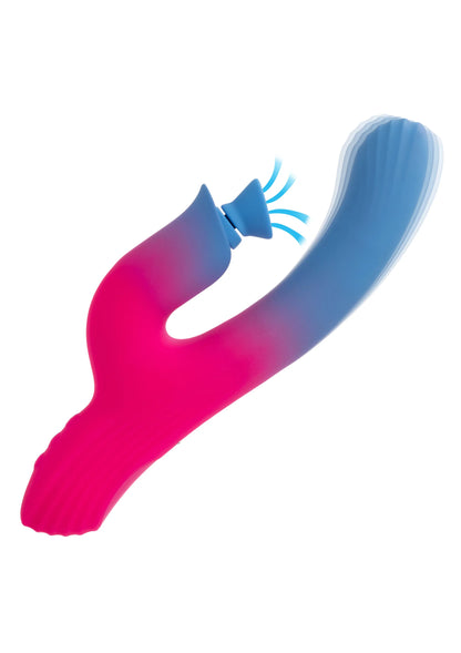 Bestel: Dual Stimulator Suction Vibrator by CalExotics Elation - bij Happytoys: de erotische sex webshop | liever Happy dan Easy ⭐⭐⭐⭐⭐