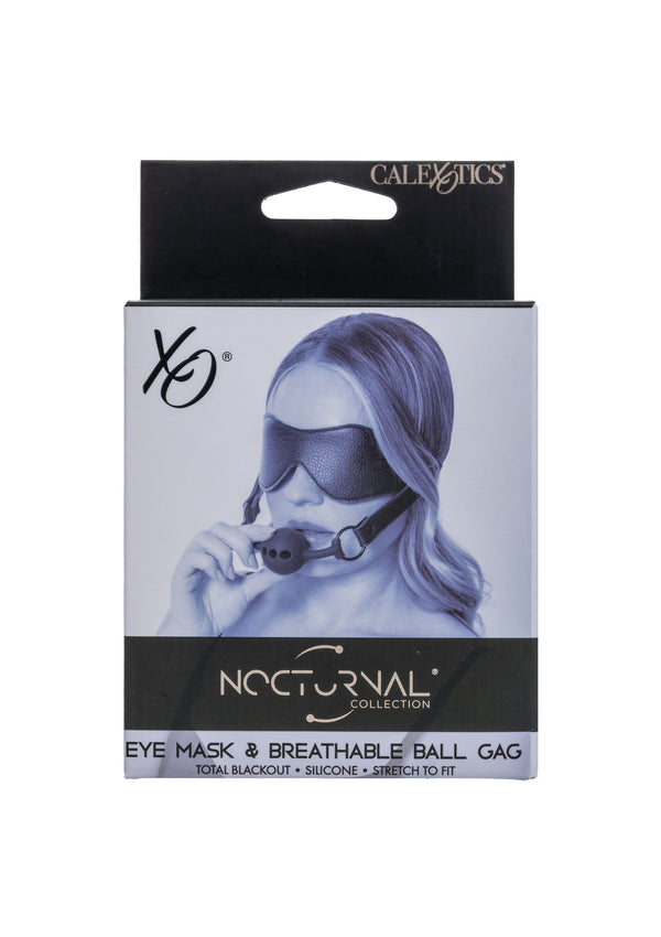 Eye Mask & Breathable Ball Gag by CalExotics Nocturnal