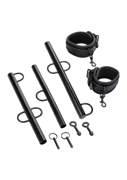 Bestel: Spreader Bar with Cuffs by CalExotics Nocturnal - bij Happytoys: de erotische sex webshop | liever Happy dan Easy ⭐⭐⭐⭐⭐ - Default Title - 27854 - BLACK