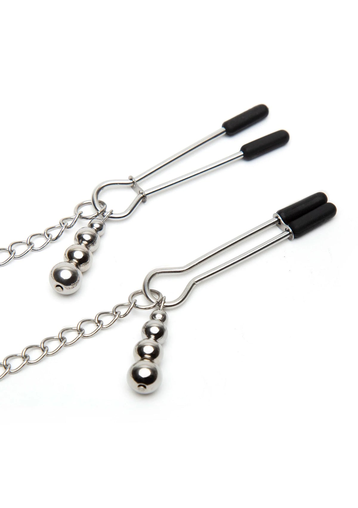 Bestel: Play Nice Satin & Lace Collar & Nipple Clamps by Fifty Shades of Grey - bij Happytoys: de erotische sex webshop | liever Happy dan Easy ⭐⭐⭐⭐⭐