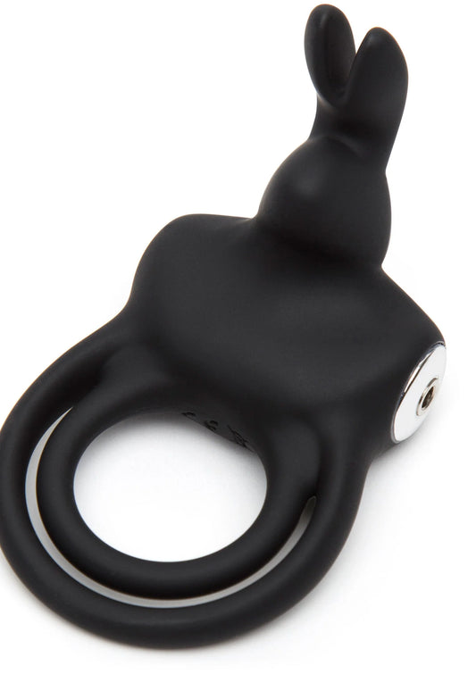Bestel: Stimulating Rabbit Cock Ring - bij Happytoys: de erotische sex webshop | liever Happy dan Easy ⭐⭐⭐⭐⭐ - Default Title - 29171 - BLACK