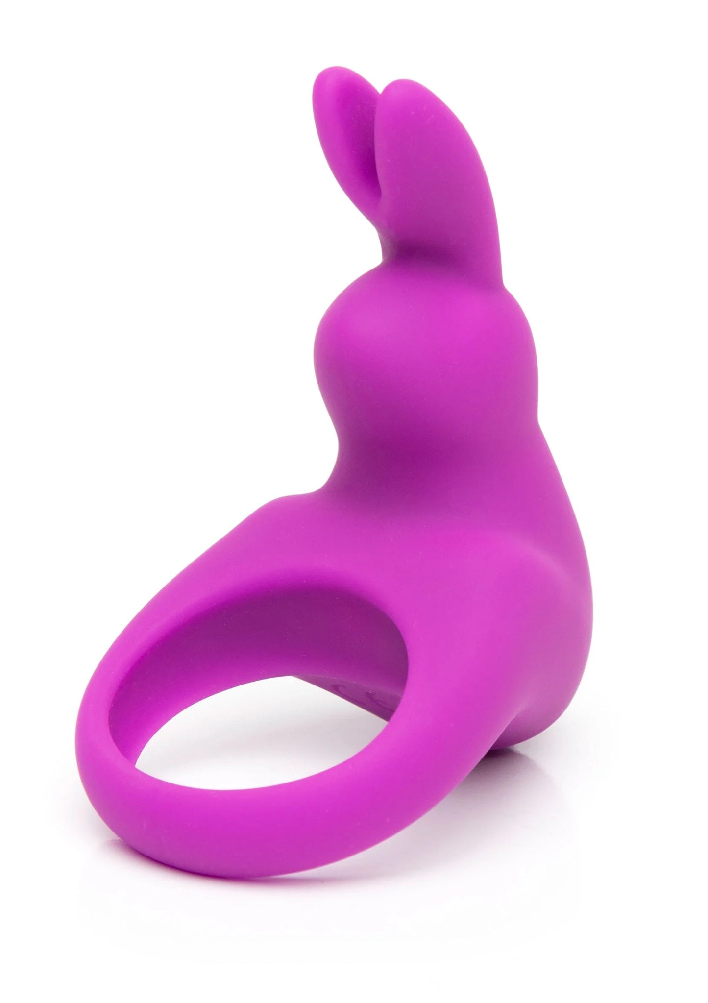 Paarse cockring met haasje-vorm, close-up