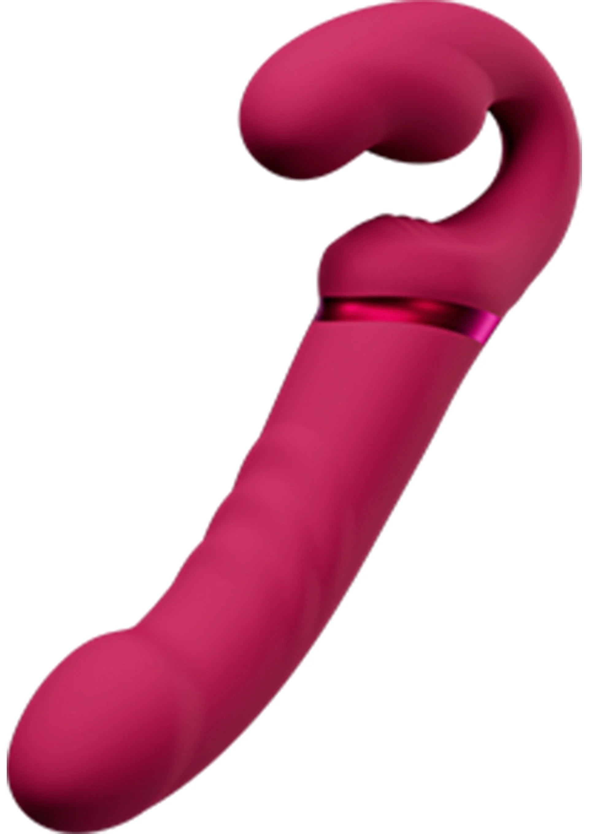 Dubbele dildo Lapis van Lovesense, strapless, bordeaux/paars, afgeronde uiteinden