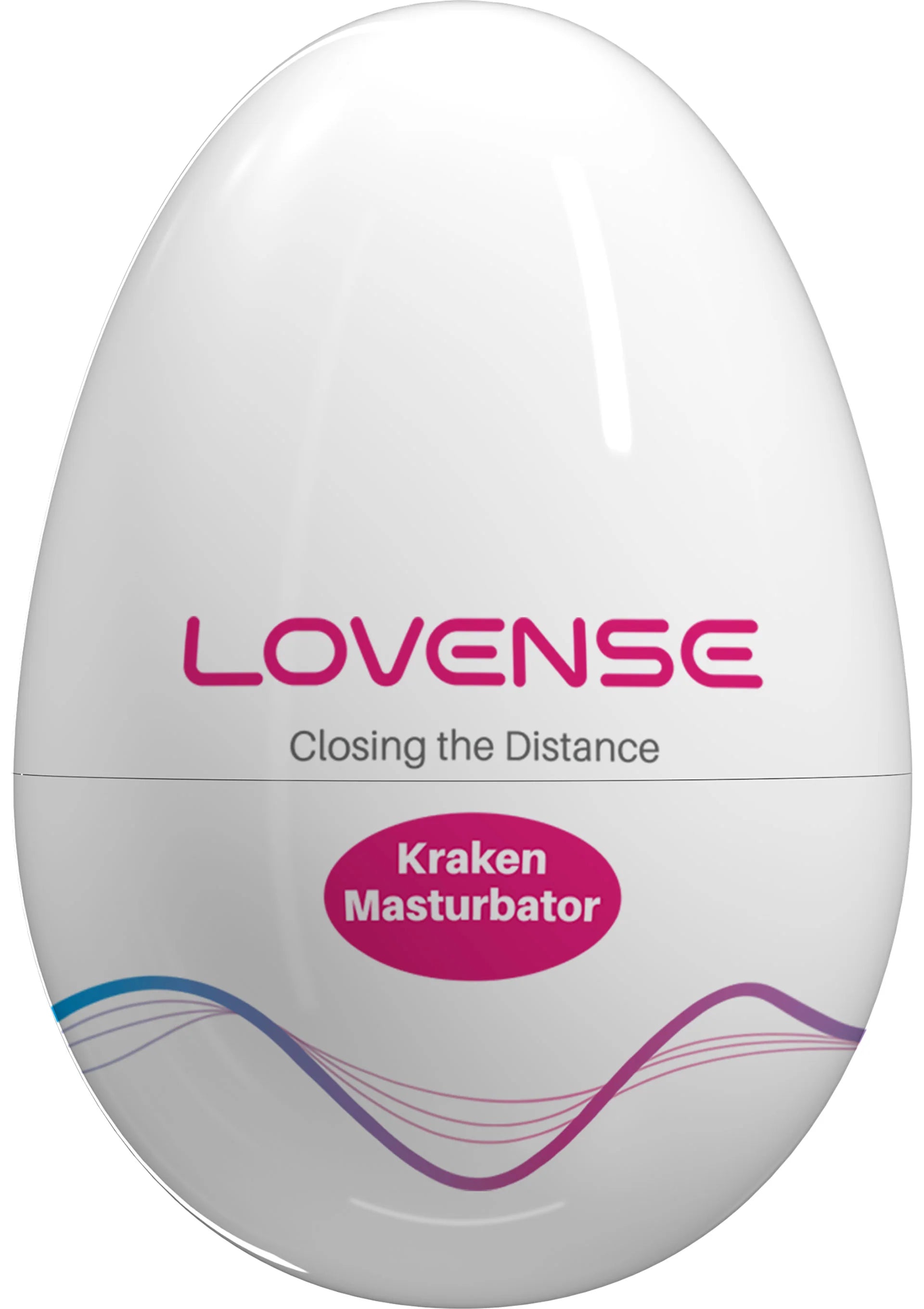 Lovense Kraken single masturbator met logo en gekleurde tekst op de behuizing