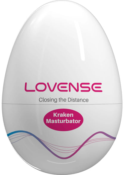 Lovense Kraken single masturbator met logo en gekleurde tekst op de behuizing