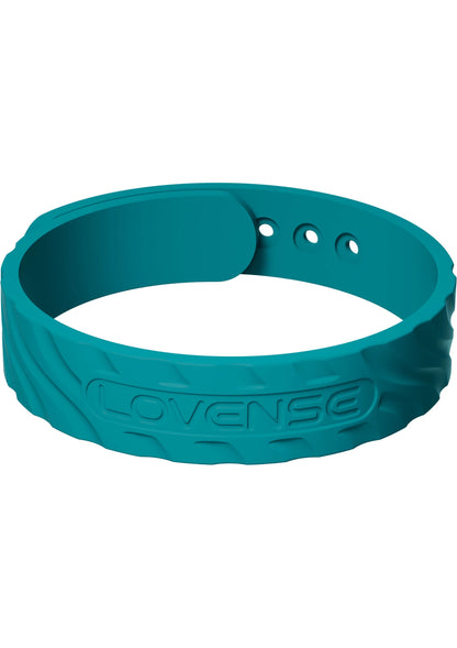 Teal siliconen armband met reliëftekst en twee ventilatiegaten