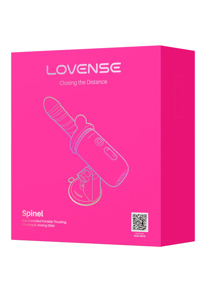 Roze LoveSense Spinel doosverpakking met productillustratie en QR-code