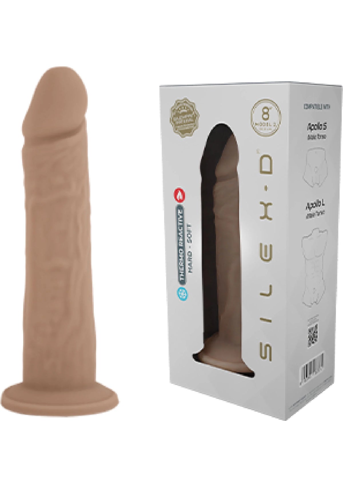 Bestel: Silicone Dong Model 8 inch - bij Happytoys: de erotische sex webshop | liever Happy dan Easy ⭐⭐⭐⭐⭐