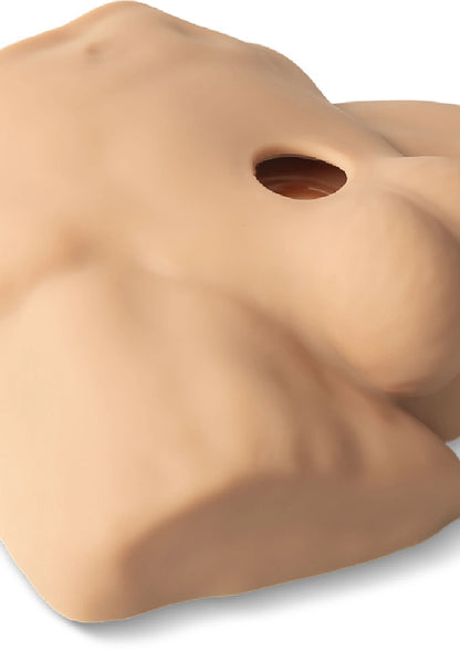 Kleine siliconen demi-torso met ovale opening, close-up