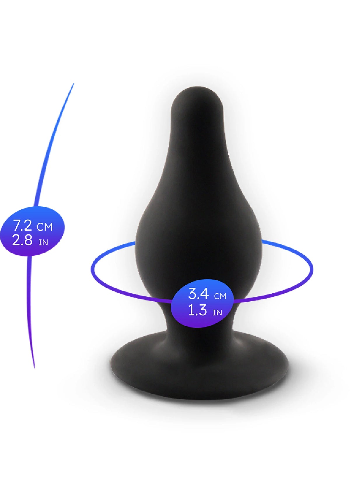Bestel: Plug Model 2 Small - bij Happytoys: de erotische sex webshop | liever Happy dan Easy ⭐⭐⭐⭐⭐ - Default Title - 29750 - BLACK