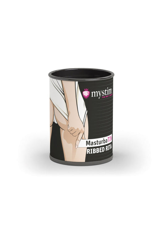 MasturbaTIN Ribbed Rita masturbator by MyStim