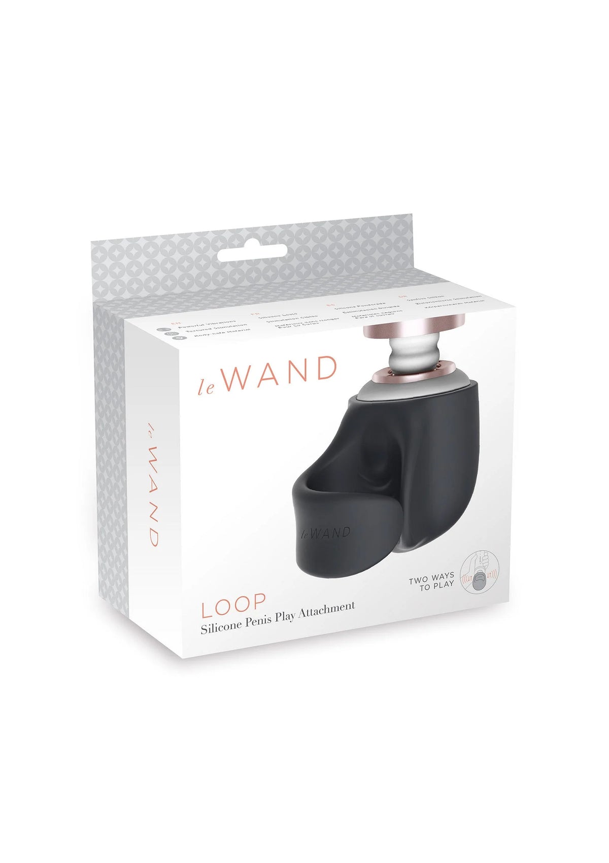leWAND LOOP doos met zwarte en grijze siliconen bevestiging