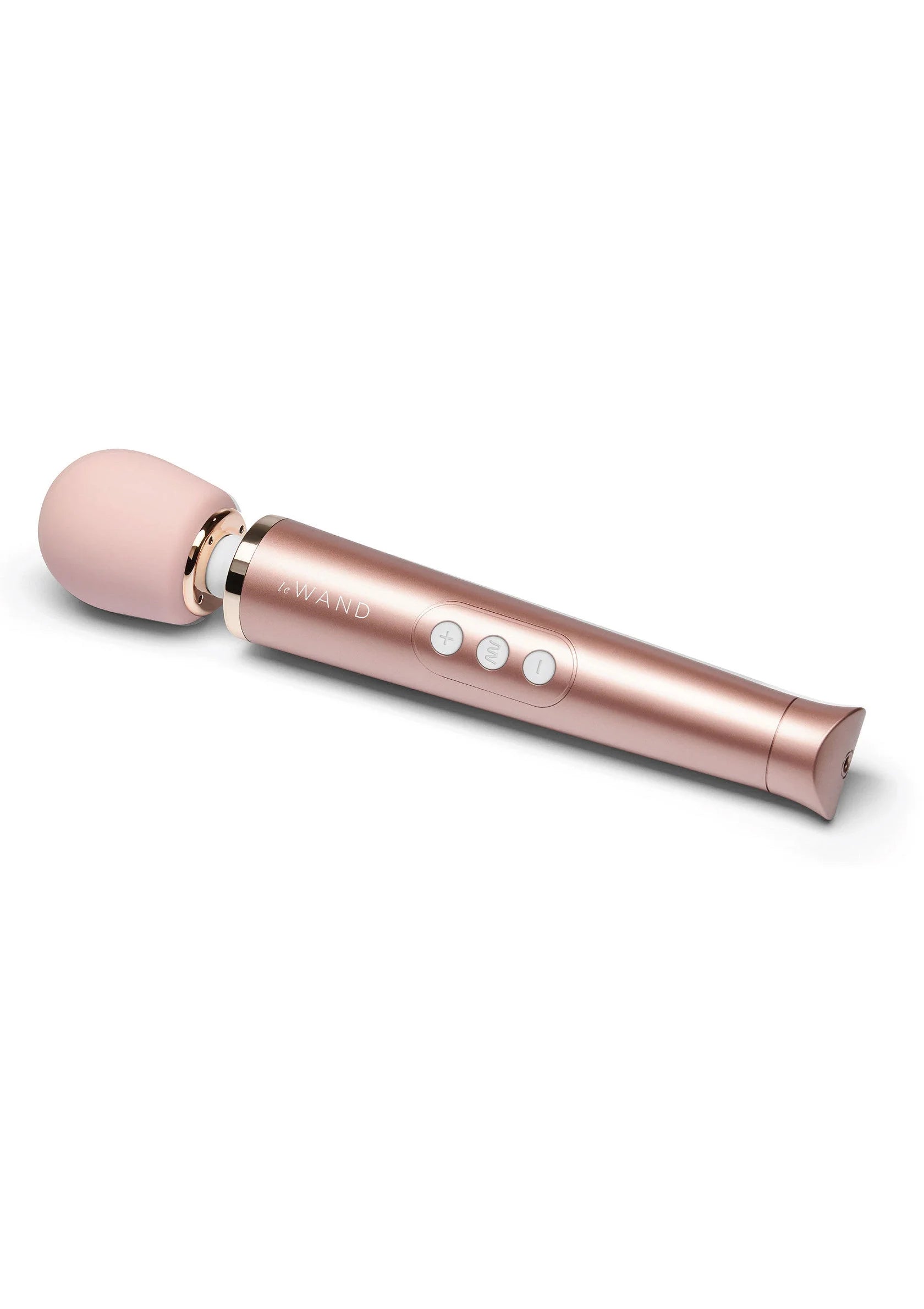 Roségouden oplaadbare wandvibrator van Le Wand met ronde kop