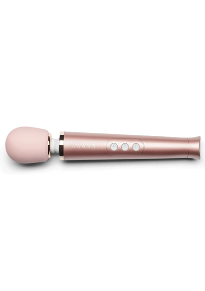 Roségouden Le Wand wandvibrator met knoppen op de handgreep