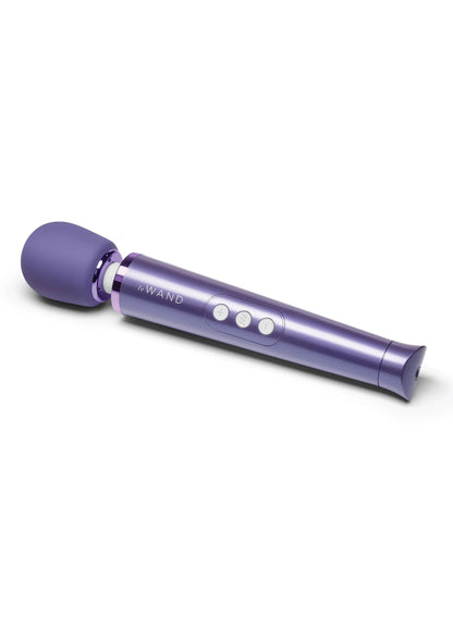 Violet oplaadbare wandvibrator van Le Wand met ronde kop